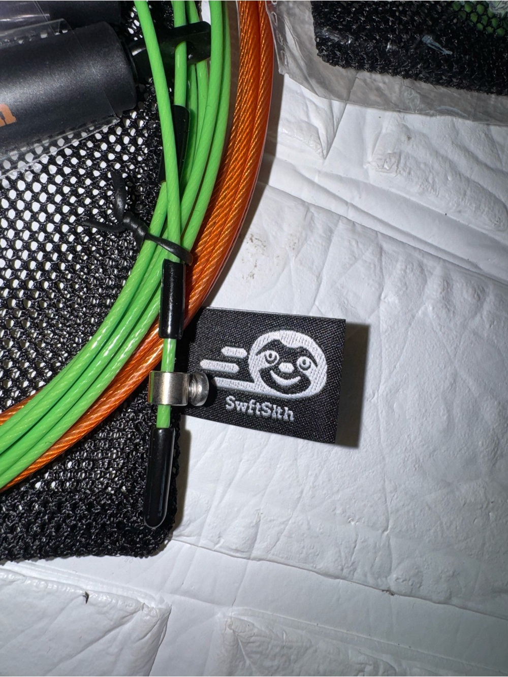 2 Swftslth Cable Speed Rope - Adjustable Tangle Free Jump Rope Adjustable Green - Picture 6 of 10